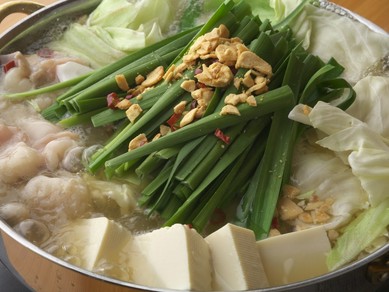 天然ダシの和風白モツ鍋（二人前より）