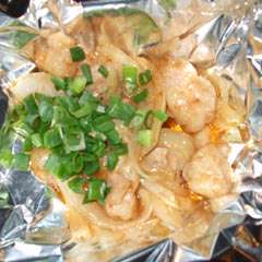 丸腸と玉ネギのスタミナ炒め