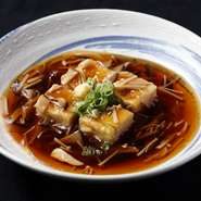 揚げ豆富きのこ餡かけ