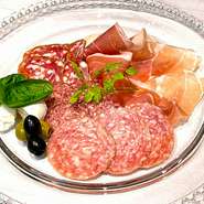 Assorted ham, salami and cheese