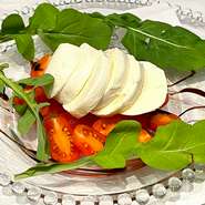 Caprese tomatoes and mozzarella