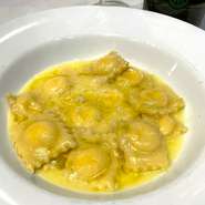Homemade Taleggio and Ricotta Cheese Ravioli with Lemon Butter