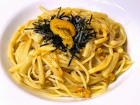 Otaru raw sea urchin and squid in butter and soy sauce