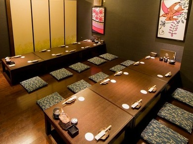 掘り炬燵個室、6名〜最大65名様まで人数に応じた個室をご用意