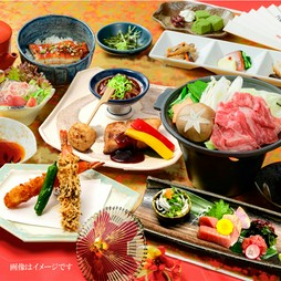 まぐろと旬菜のコース。(6/8より一部内容が変更します)
飲放題は+2,000円で追加可能※11名様以上は大皿提供