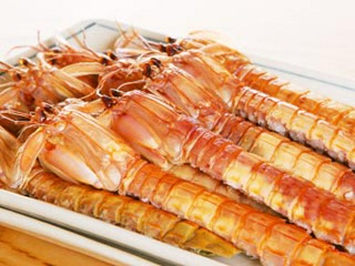 しゃこ（塩ゆで）　尾頭付きでどうぞ