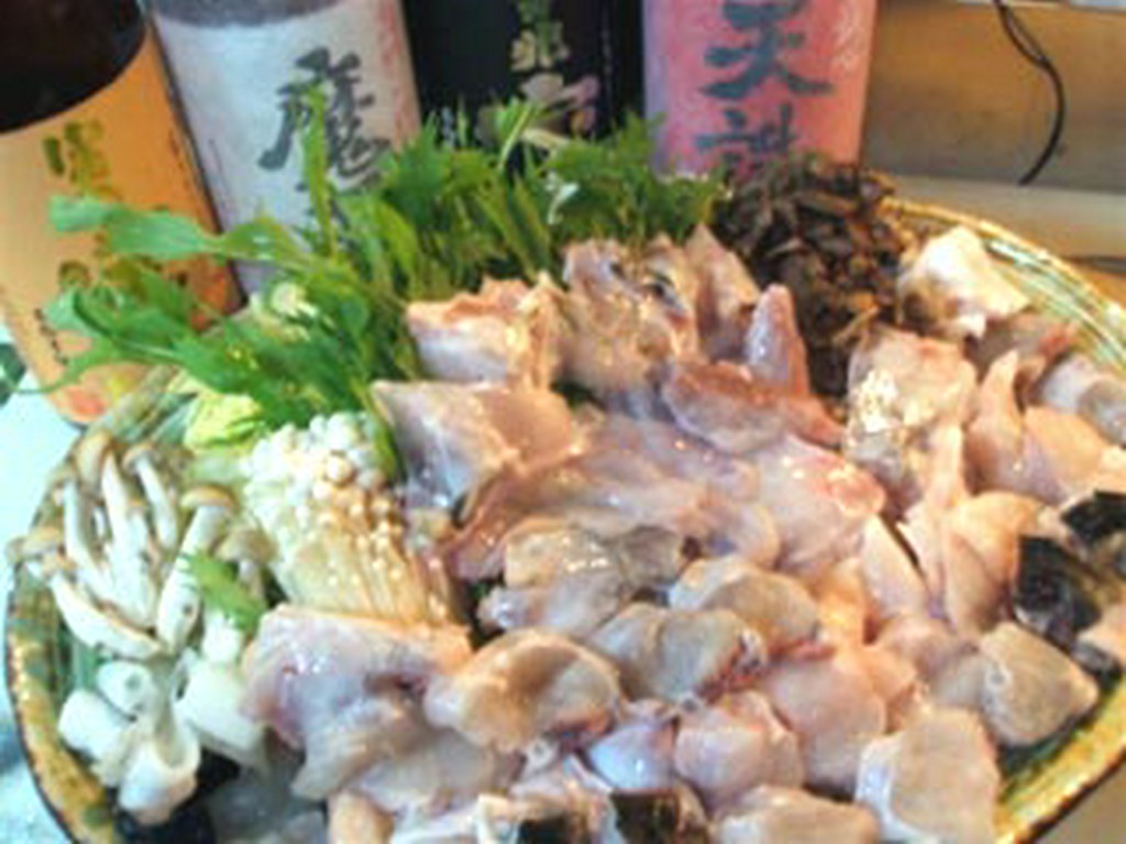 当店自慢の活けふぐ料理