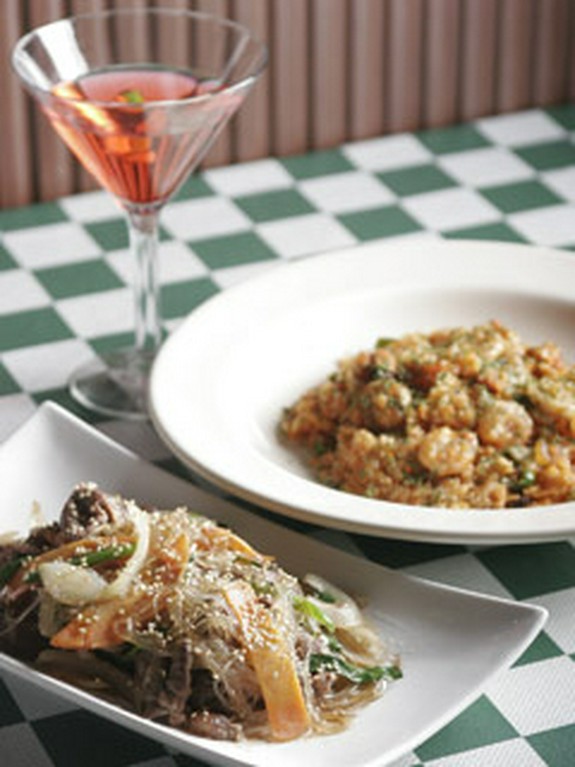 韓国風プルコギとシーフードキムチピラフ