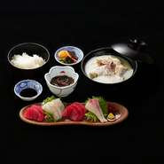 ≪お刺身、小鉢、ご飯、瀬魚の味噌汁≫