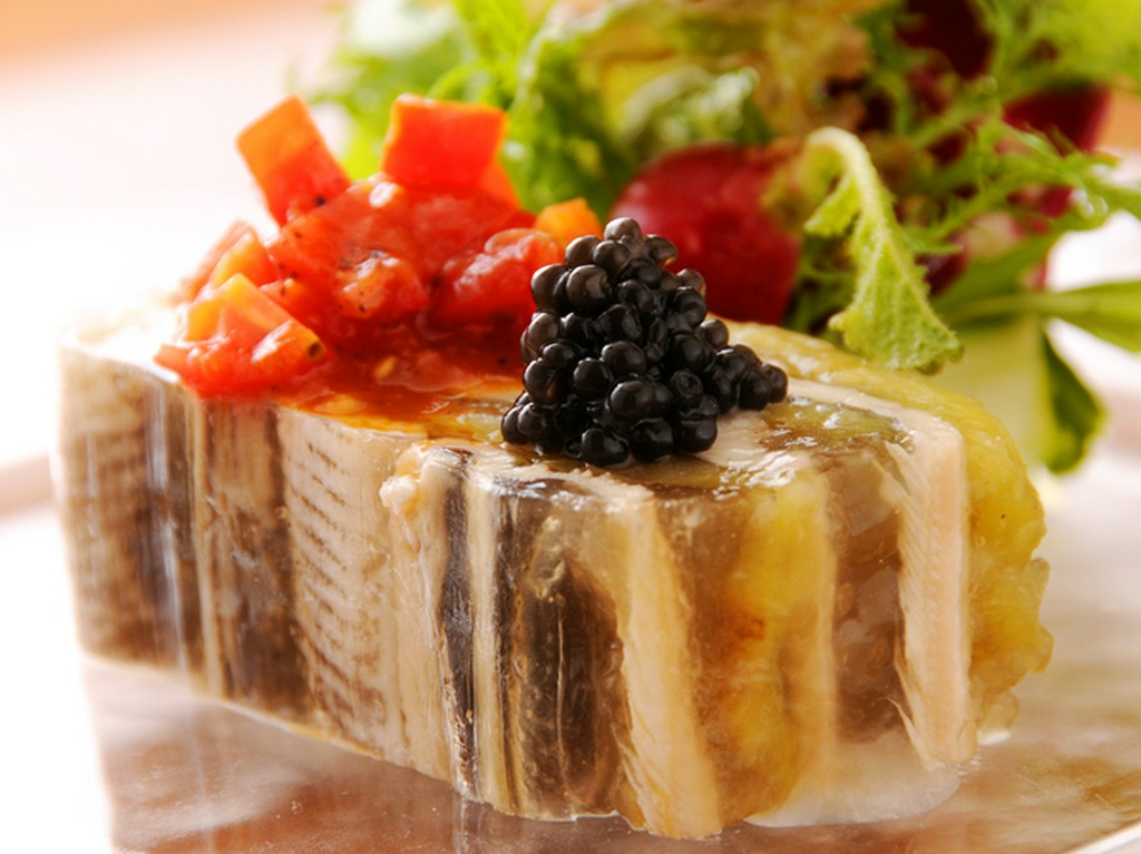 淡路産穴子と焼ナスのテリーヌ