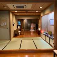 落ち着いた雰囲気の会席料理店です。