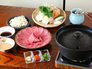 ○馬肉のしゃぶしゃぶ