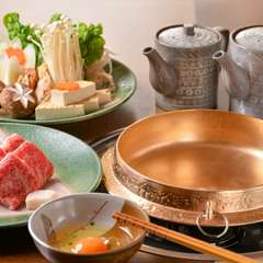吉亭オリジナル調理のすき焼き基本コース