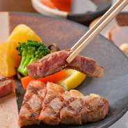 霜降りサーロインの網焼き和風ステーキ（単品）