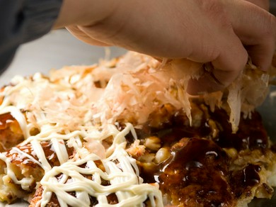 ふわふわのお好み焼き各種