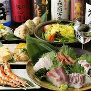 五島列島の天然魚や博多豚巻き野菜串のお店