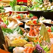 今年も残りわずか!!　掘りごたつ×完全個室で宴会。
最大30名様迄の宴会可能です。

飲み放題付コース4800円～でご用意！
刺身や鍋、ご宴会には欠かせない料理が満載。生ビール付なのも◎