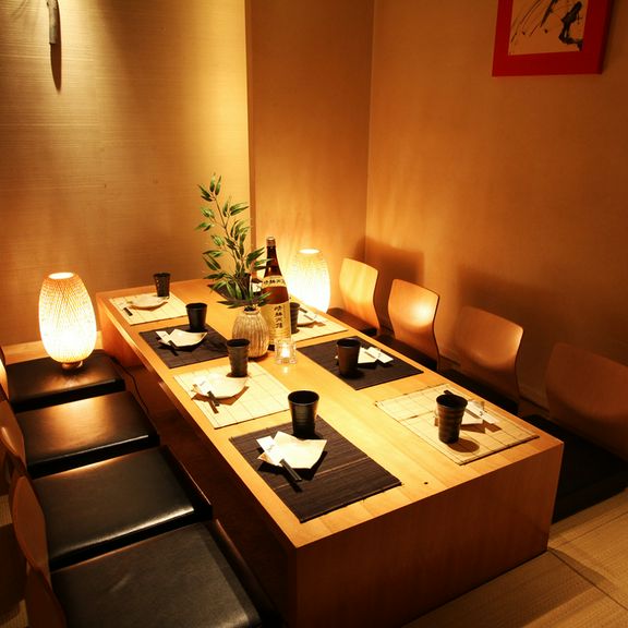 【天王】×接待。落ち着く掘りごたつ席と完全個室で接待に最適