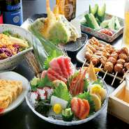 ※人数は8名様からとなります。詳しくはお気軽にお問い合わせを！
※表示価格は税込価格です。
※飲み放題の人数は8名様からとなります。