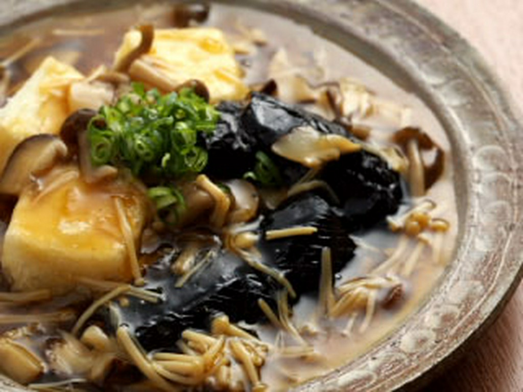 豆腐と茄子のたっぷり木の子あん