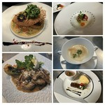 スタッフおすすめコースです。
約10種類の中からメインディッシュを選べるプチフルコース。