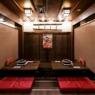 2名様から30名様まで個室をご用意できます。要予約