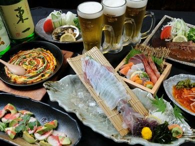 有明近海の幸と充実の地酒が好評。観光にもお勧めです