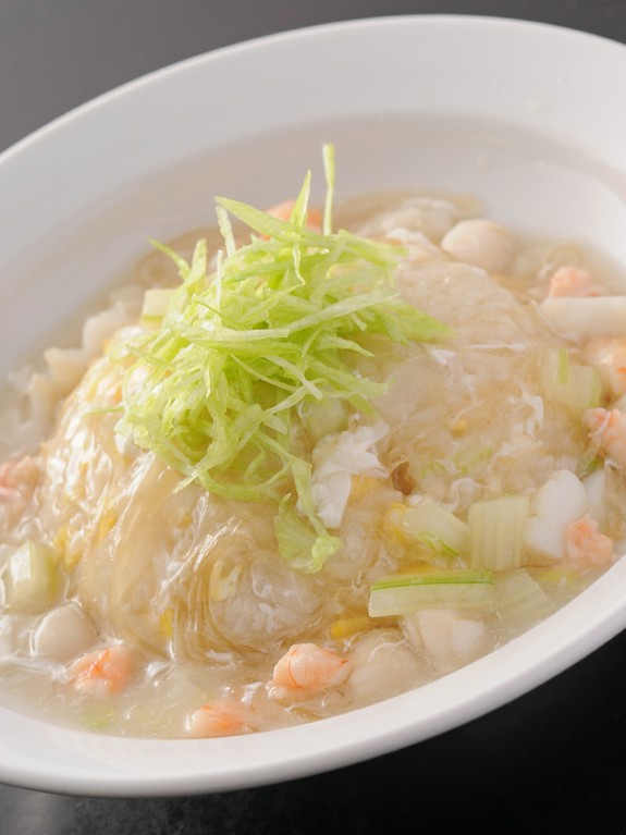 フカヒレ入り海鮮あんかけチャーハン