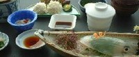 旬の活けイカを使った当店自慢の定食です。