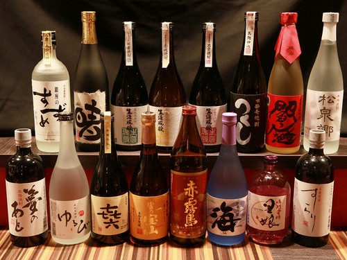 種類豊富な焼酎をどうぞ