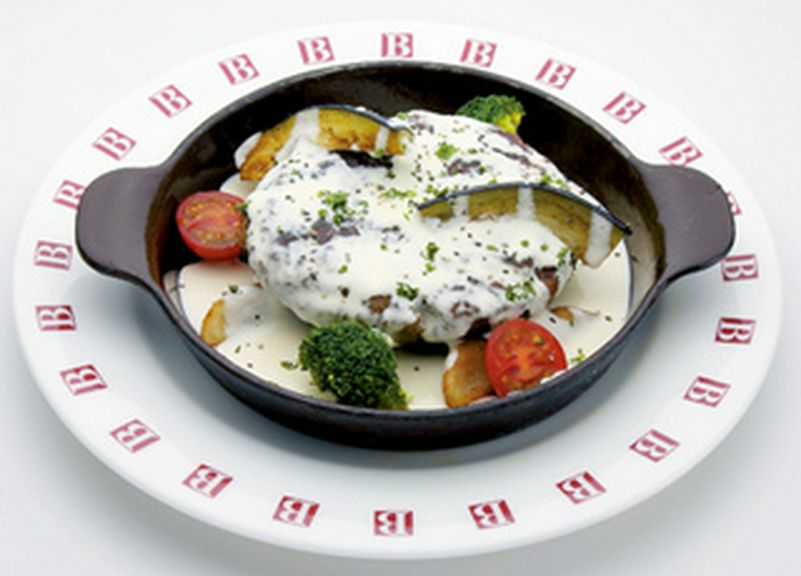 ハンバーグステーキチーズフォンデュソース