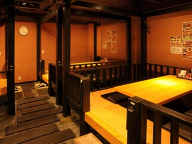 個室感覚でお使い頂けます。(写真は系列店)
