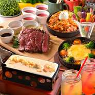 2時間飲み放題+全7品 「濃厚ラクレットチーズフォンデュ」を食べ放題で！【先着限定！日～木曜は3HOK】

