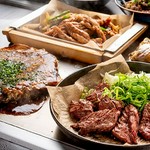 名古屋ならではの名古屋コーチンや牛肉がふんだんに乗ったお好み焼きなど、肉料理を味わい尽くすコースです