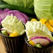 地産地消企画：野菜スティック(お通し)