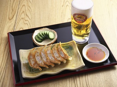 夏と言えばぎょうざとビール！京都駅前京都タワー