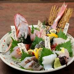 朝とれたての魚を堪能できる『産地直送盛り合わせ』