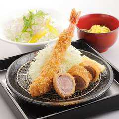 大海老フライとヘレとんかつ膳