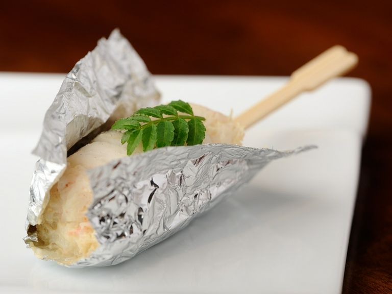 素材の持ち味が活かされた『ずわい蟹の鱚巻き』