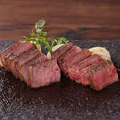 黒毛和牛サーロイン・赤身肉ステーキ二種食べ比べ(各75g)150g