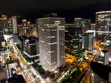 大阪の夜景を一望できる