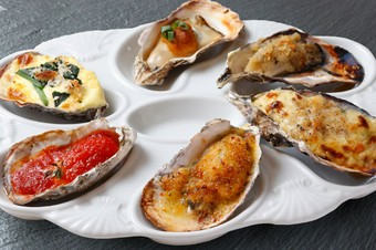 焼き牡蠣全種盛り合わせ