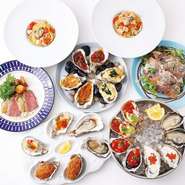 牡蠣を洋風テイストの様々な調理法で
たっぷり楽しんでいただけるコースです。