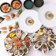牡蠣を様々な調理法でたっぷり楽しんでいただける
和風テイストのコースです。