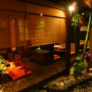 川床席半個室

