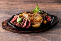 530g＜BBQソース＞　2～3名様分　アンガスビーフ／ハンギングテンダー／熟成肉付きポーク　※ご提供までにお時間を頂戴いたします