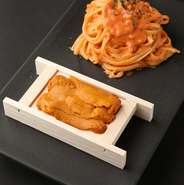 Linguine | Fresh Sea Urchin "UNI" | Tomato Cream Sauce