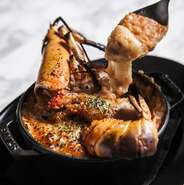 Tomato Cream Rice Grain with Lobster & Melted Cheese