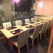 家族での会食にも利用したい完全個室
