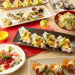 彩り豊かな料理に名物料理の数々が味わえる『旬の味覚コース』